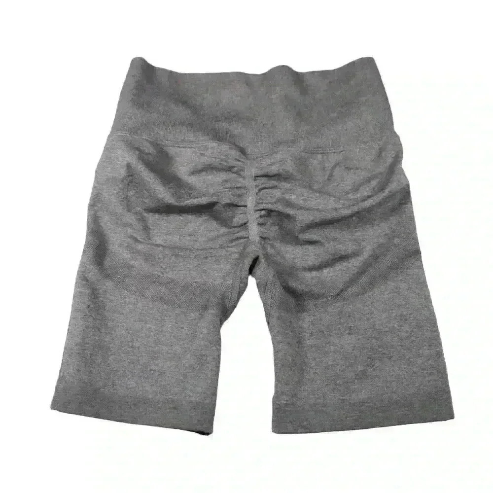NWOT BUTT LIFT Bicycle Shorts Gray 5.5" Inseam Compression Flattering Women Sz S